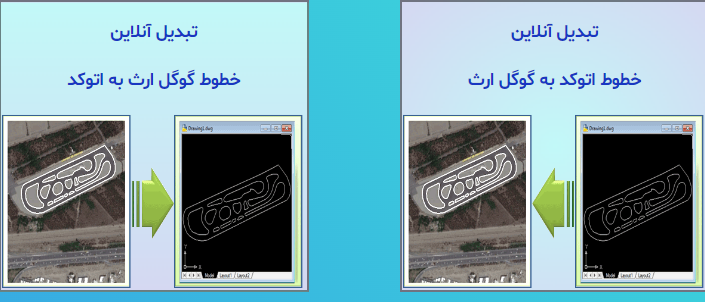 انتقال خطوط اتوکد به گوگل ارث